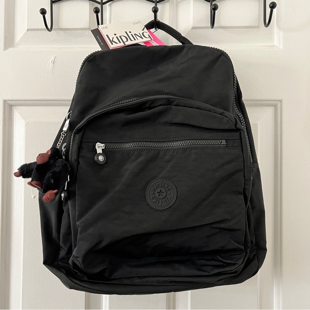 Kipling Seoul Leandro Black Tonal Unisex Backpack